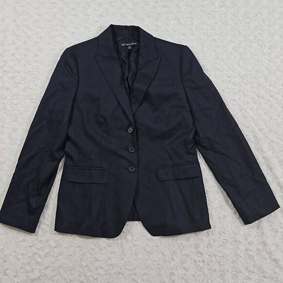 Brooks Brothers Womens size 10 business suit coat blue pin striped blazer jacket - Picture 1 of 12
